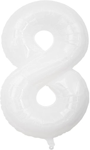 Picture of FOIL BALLOON NUMBER WHITE 40 INCH